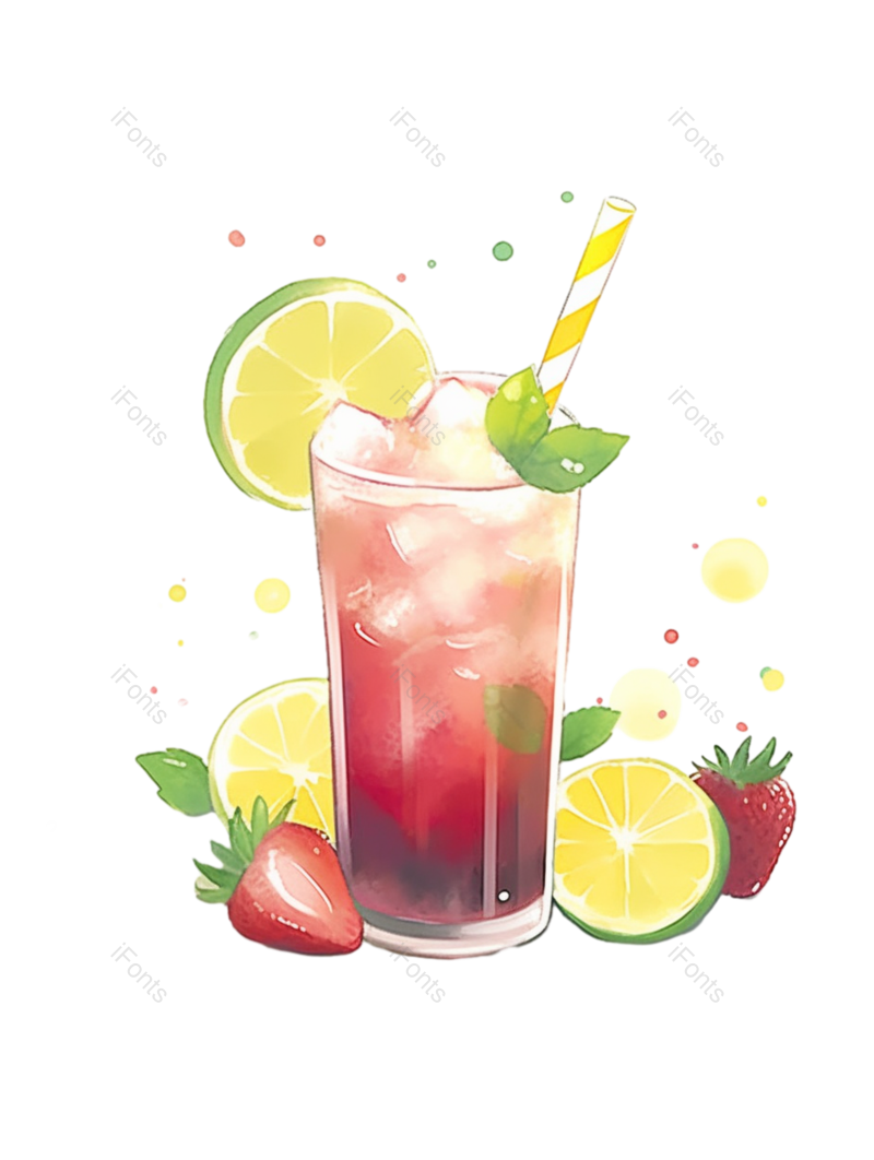 夏天图片,插画元素,水果PNG,白色背景免抠素材